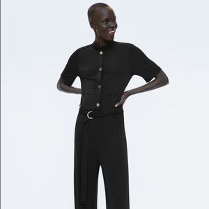 Zara flowy jumpsuit with buttons